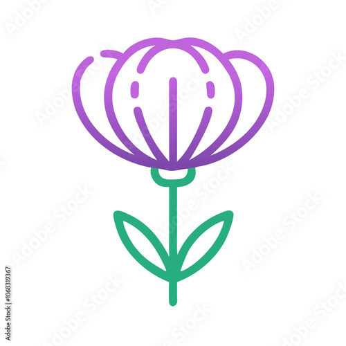 allium flower vector icon, vector flower illustration, flower icon - simple vector illustration of a allium flower, ideal for floral designs, botanical art, and nature-themed projects..