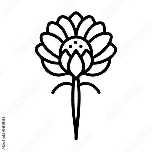 allium flower vector icon, vector flower illustration, flower icon - simple vector illustration of a allium flower, ideal for floral designs, botanical art, and nature-themed projects..