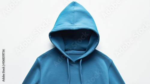 Cozy Blue Hoodie on White Background