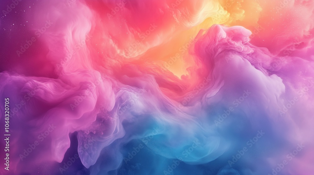 Vibrant Abstract Colorful Cloudscape Design Vibrant Abstract Colorful Cloudscape Design