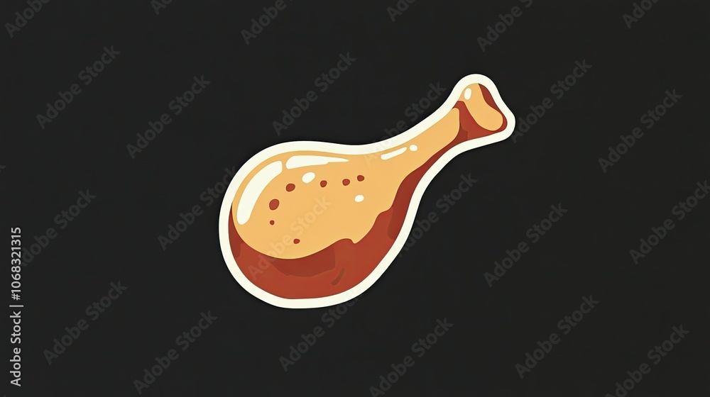 Illustrative Chicken Drumstick Graphic Design