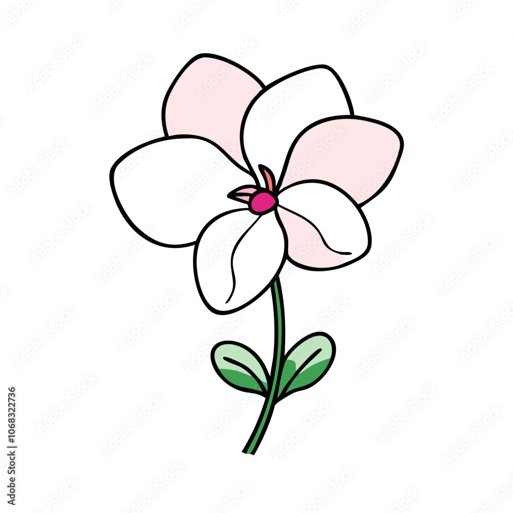 cyclamen flower vector icon, vector flower illustration, flower icon - simple vector illustration of a cyclamen flower, ideal for floral designs, botanical art, and nature-themed projects.. cyclamen flower vector icon, vector flower illustration, flower icon - simple vector illustration of a cyclamen flower, ideal for floral designs, botanical art, and nature-themed projects..