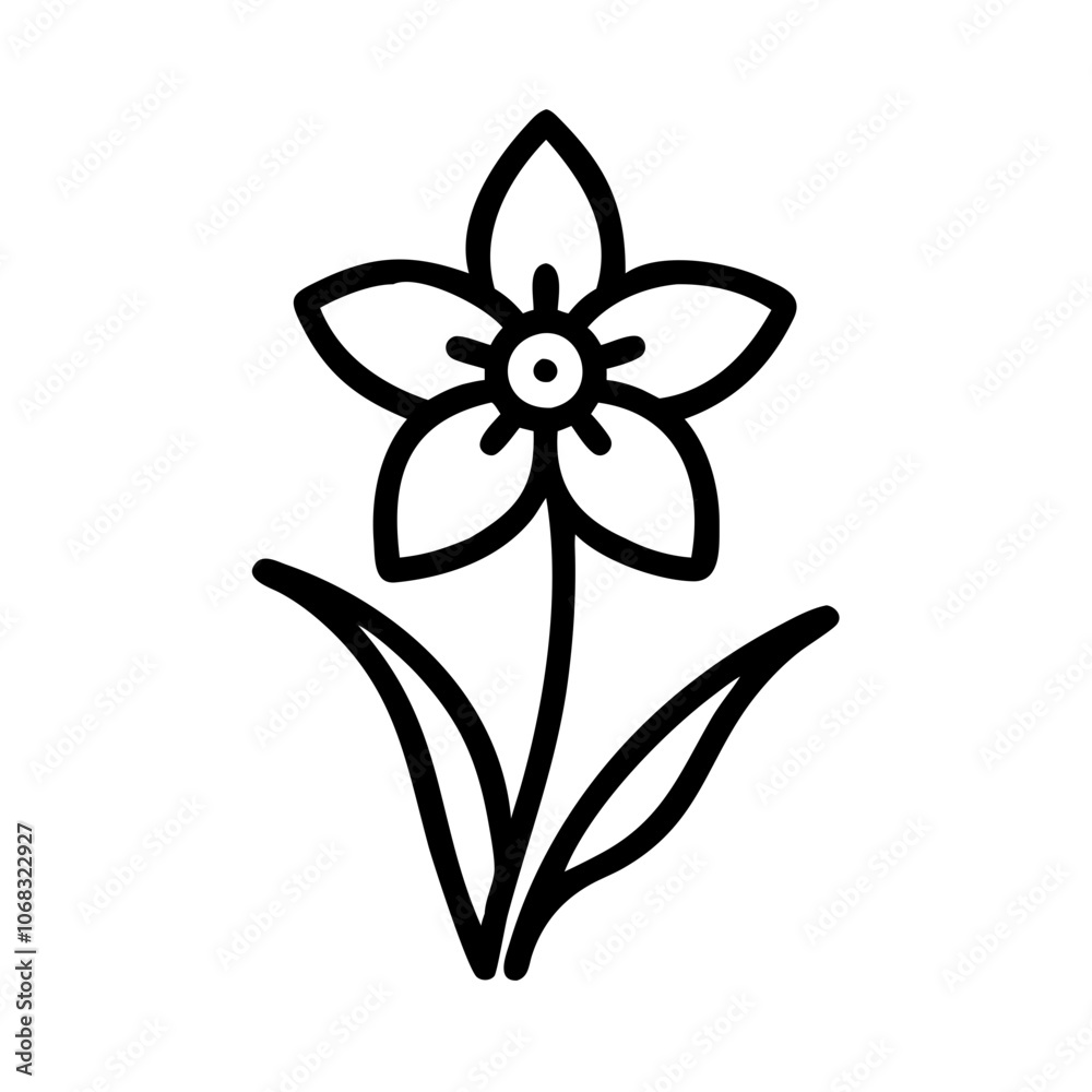 daffodi lflower vector icon, vector flower illustration, flower icon - simple vector illustration of a daffodi lflower, ideal for floral designs, botanical art, and nature-themed projects.. daffodi lflower vector icon, vector flower illustration, flower icon - simple vector illustration of a daffodi lflower, ideal for floral designs, botanical art, and nature-themed projects..