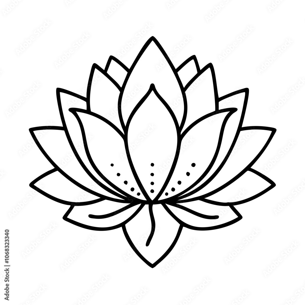 lotus flower vector icon, vector flower illustration, flower icon - simple vector illustration of a lotus flower, ideal for floral designs, botanical art, and nature-themed projects.. lotus flower vector icon, vector flower illustration, flower icon - simple vector illustration of a lotus flower, ideal for floral designs, botanical art, and nature-themed projects..