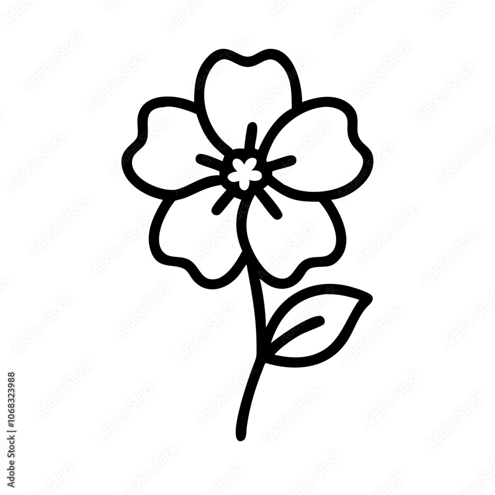 geranium flower vector icon, vector flower illustration, flower icon - simple vector illustration of a geranium flower, ideal for floral designs, botanical art, and nature-themed projects.. geranium flower vector icon, vector flower illustration, flower icon - simple vector illustration of a geranium flower, ideal for floral designs, botanical art, and nature-themed projects..