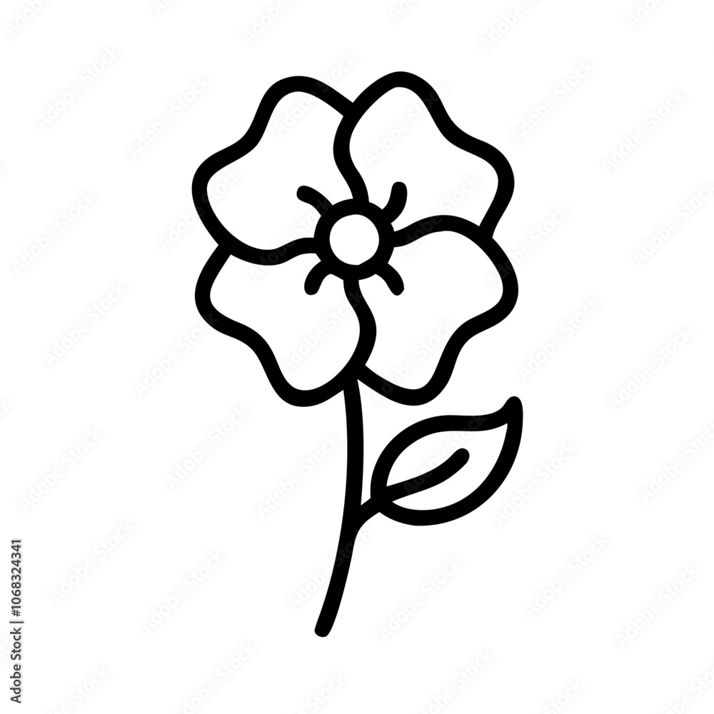 hollyhock flower vector icon, vector flower illustration, flower icon - simple vector illustration of a hollyhock flower, ideal for floral designs, botanical art, and nature-themed projects.. hollyhock flower vector icon, vector flower illustration, flower icon - simple vector illustration of a hollyhock flower, ideal for floral designs, botanical art, and nature-themed projects..