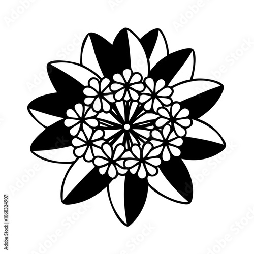 ixora flower vector icon, vector flower illustration, flower icon - simple vector illustration of a ixora flower, ideal for floral designs, botanical art, and nature-themed projects..