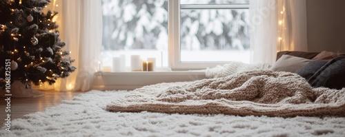 Cozy Winter Living Room wit...