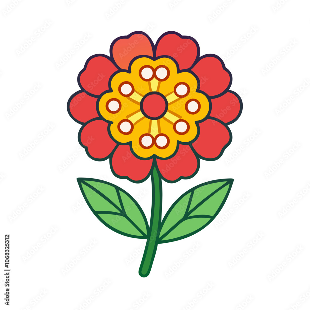lantana flower vector icon, vector flower illustration, flower icon - simple vector illustration of a lantana flower, ideal for floral designs, botanical art, and nature-themed projects.. lantana flower vector icon, vector flower illustration, flower icon - simple vector illustration of a lantana flower, ideal for floral designs, botanical art, and nature-themed projects..