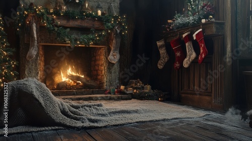 Cozy Rustic Christmas Firep...