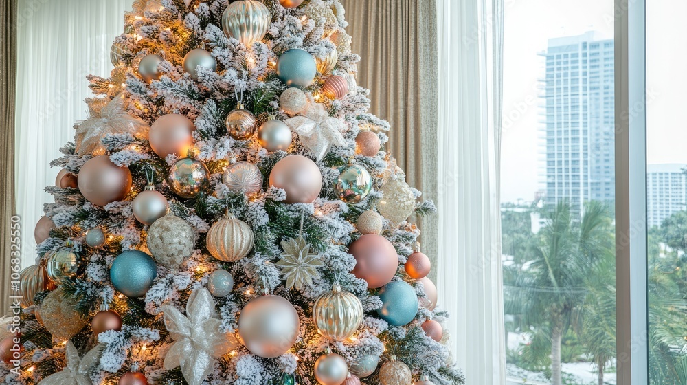 Festive Christmas Tree with Decorative Ornaments