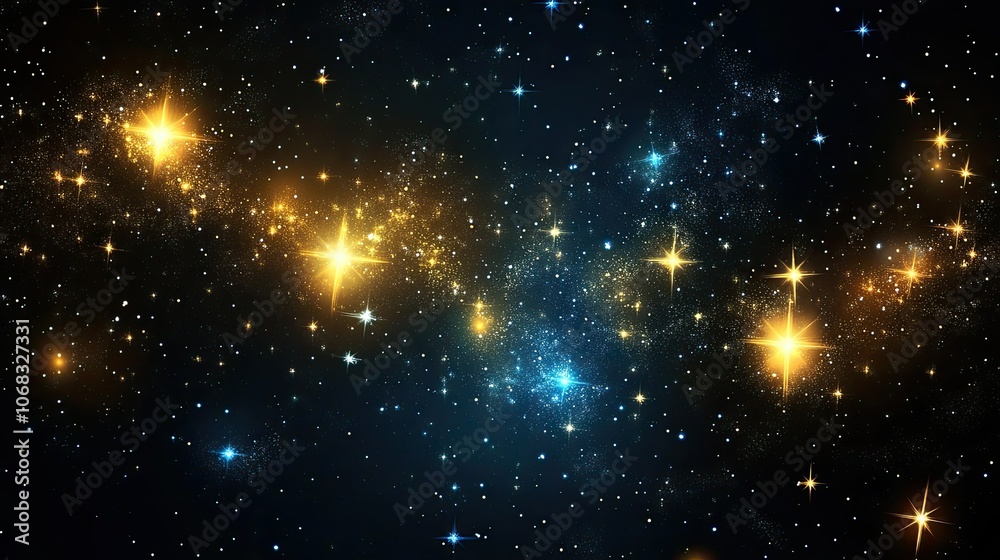 Celestial Art of Stars and Galaxies in Night Sky Celestial Art of Stars and Galaxies in Night Sky