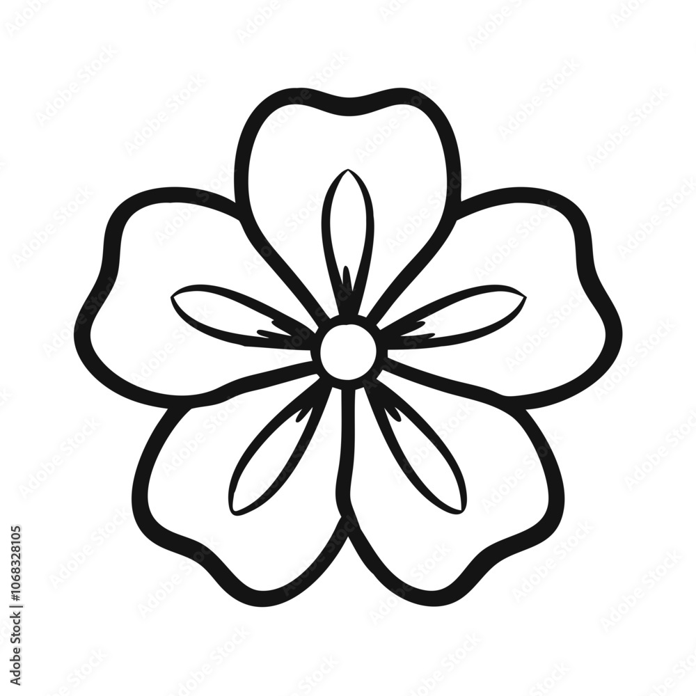 phlox flower vector icon, vector flower illustration, flower icon - simple vector illustration of a phlox flower, ideal for floral designs, botanical art, and nature-themed projects.. phlox flower vector icon, vector flower illustration, flower icon - simple vector illustration of a phlox flower, ideal for floral designs, botanical art, and nature-themed projects..
