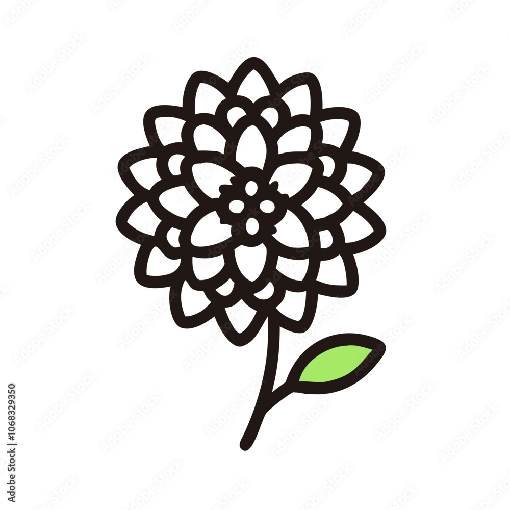 sedum flower vector icon, vector flower illustration, flower icon - simple vector illustration of a sedum flower, ideal for floral designs, botanical art, and nature-themed projects..