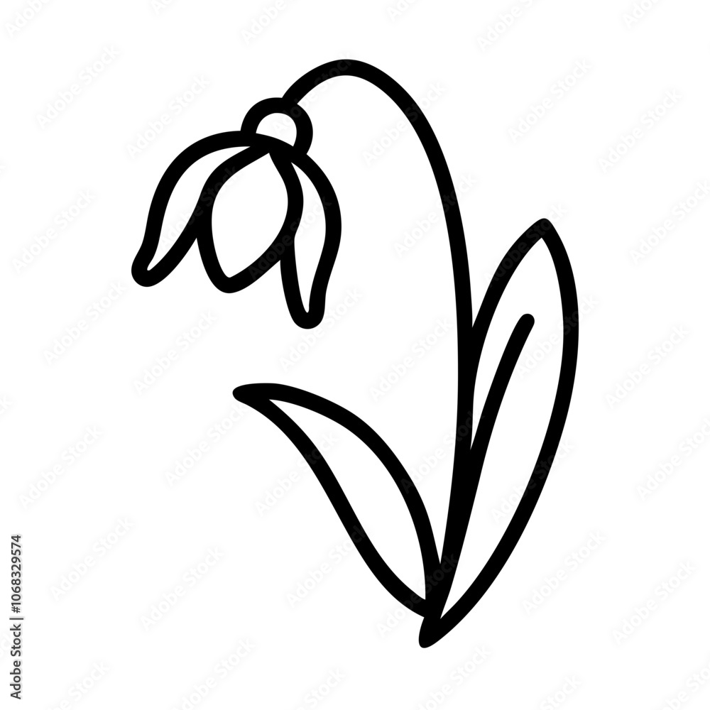 snowdrop flower vector icon, vector flower illustration, flower icon - simple vector illustration of a snowdrop flower, ideal for floral designs, botanical art, and nature-themed projects.. snowdrop flower vector icon, vector flower illustration, flower icon - simple vector illustration of a snowdrop flower, ideal for floral designs, botanical art, and nature-themed projects..