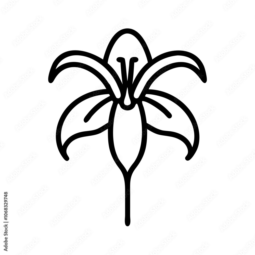 spider lily flower vector icon, vector flower illustration, flower icon - simple vector illustration of a spider lily flower, ideal for floral designs, botanical art, and nature-themed projects.. spider lily flower vector icon, vector flower illustration, flower icon - simple vector illustration of a spider lily flower, ideal for floral designs, botanical art, and nature-themed projects..
