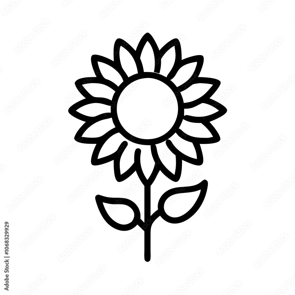 sunflower vector icon, vector flower illustration, flower icon - simple vector illustration of a sunflower , ideal for floral designs, botanical art, and nature-themed projects.. sunflower vector icon, vector flower illustration, flower icon - simple vector illustration of a sunflower , ideal for floral designs, botanical art, and nature-themed projects..