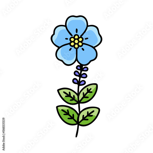  allium flower illustration, allium flower, flat illustration