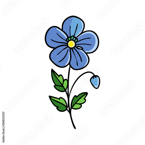 allium flower illustration, allium flower, flat illustration