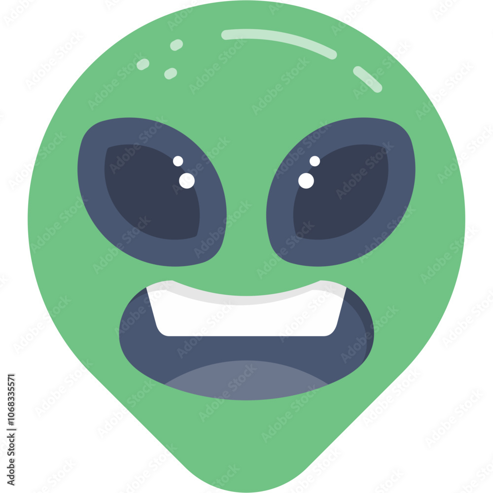 Naklejka premium Alien Face Icon