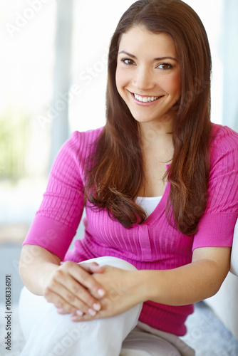Portrait, relax and wellness with woman on floor in living room of home for relaxation on weekend. Break, confident and morning with smile of happy person in apartment for calm, peace or quiet Free Download Portrait, relax and wellness with woman on floor in living room of home for relaxation on weekend. Break, confident and morning with smile of happy person in apartment for calm, peace or quiet - GFXLoad