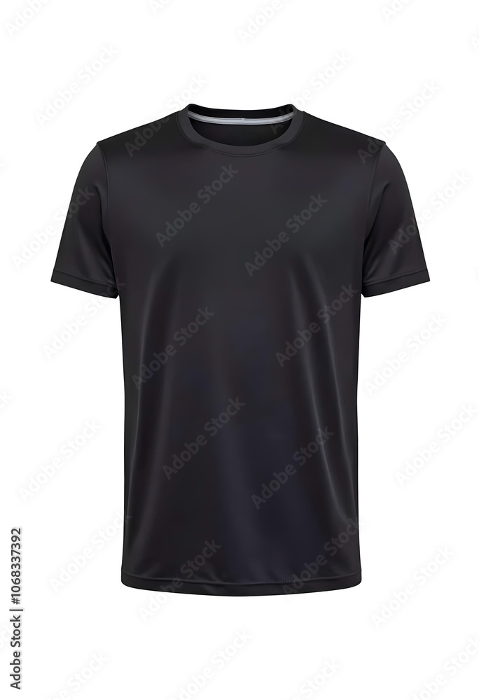Black T-shirt, comfortable to wear for exercising to take care of your health. ฟi generated. Black T-shirt, comfortable to wear for exercising to take care of your health. ฟi generated.