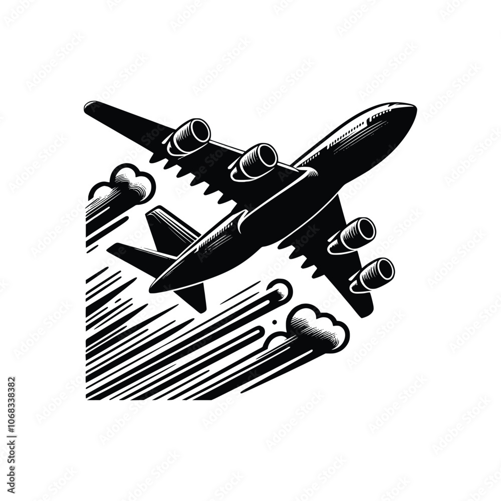 Airplane Black Vector,SVG,Airplane Svg, Airplane SCG, Travel Svg ...