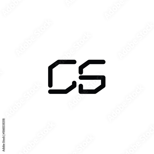 CS monogram logo design letter text name symbol monochrome logotype alphabet character simple logo