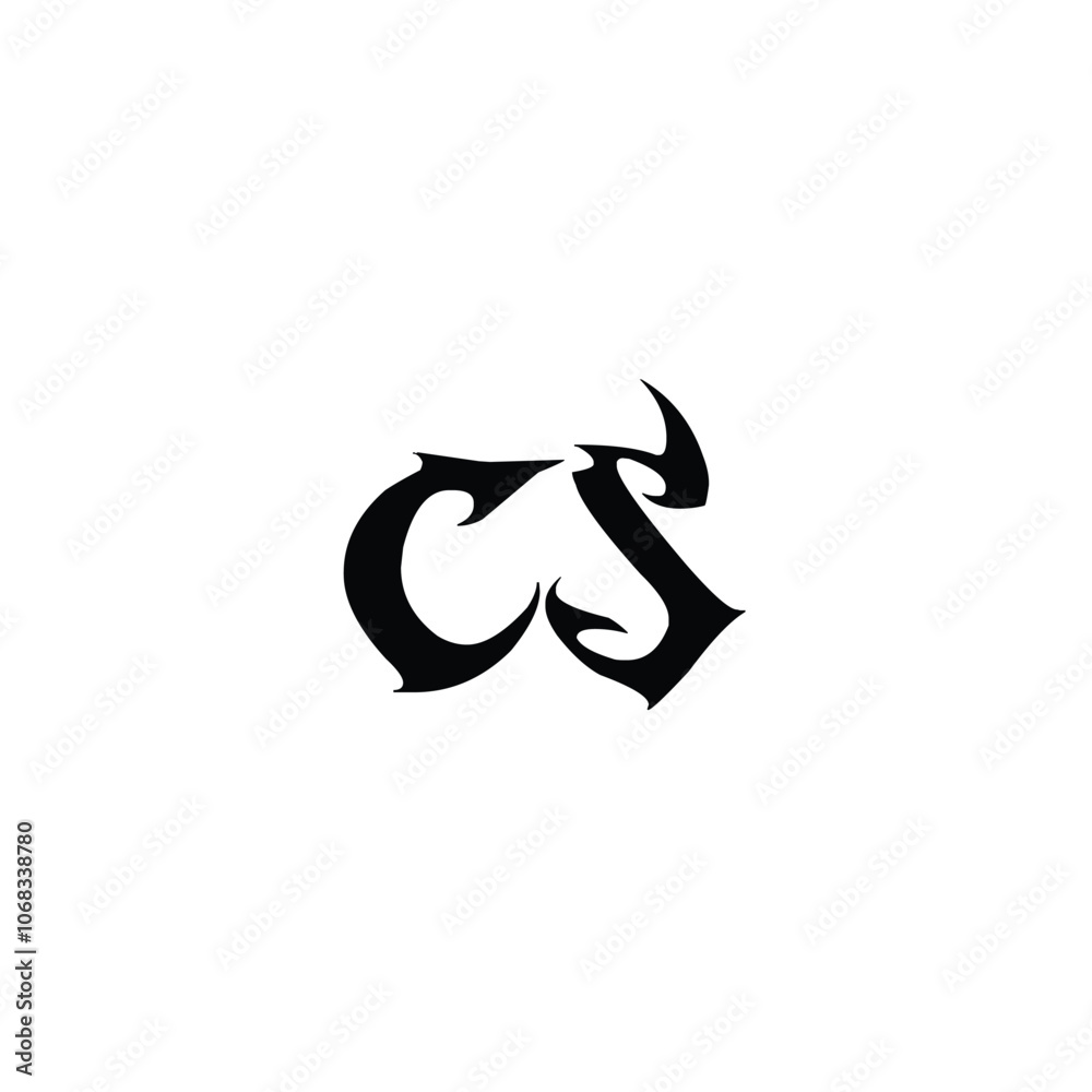 CS monogram logo design letter text name symbol monochrome logotype alphabet character simple logo CS monogram logo design letter text name symbol monochrome logotype alphabet character simple logo