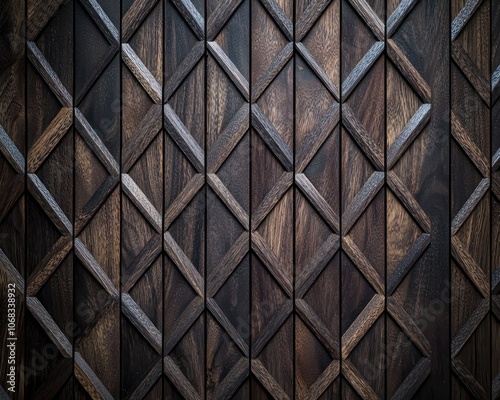 Black walnut panel with diamond laser cuts, ideal for luxurious photos.