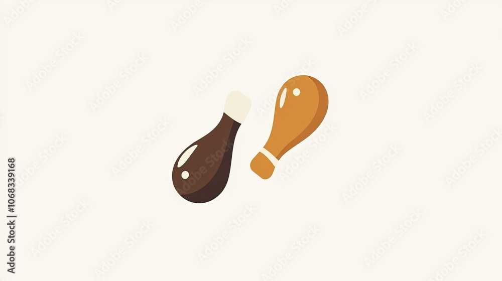 Cartoon Chicken Drumsticks Illustration Cartoon Chicken Drumsticks Illustration