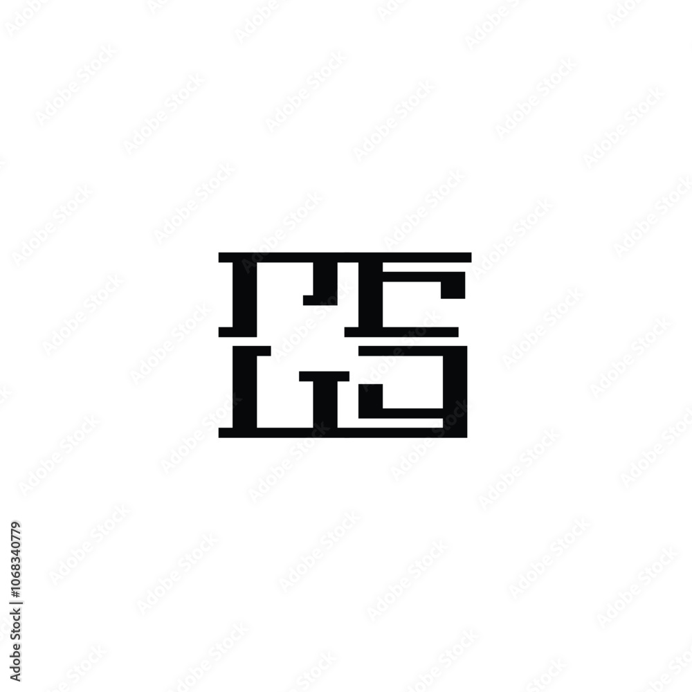 Obraz premium CS monogram logo design letter text name symbol monochrome logotype alphabet character simple logo
