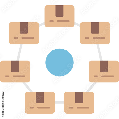 Decentralized Distribution Icon