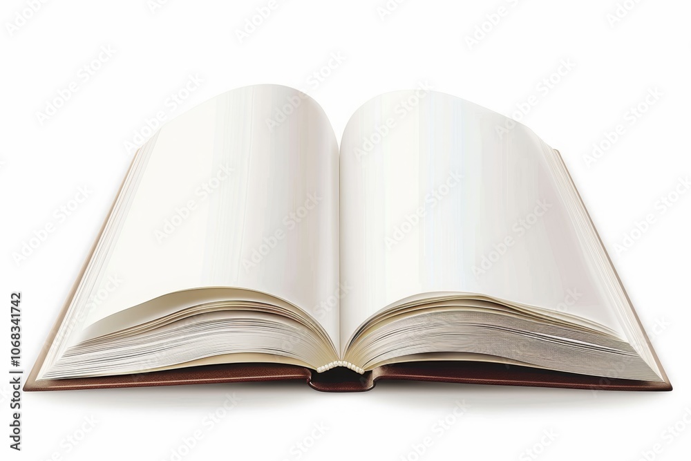 open empty book on white background open empty book on white background