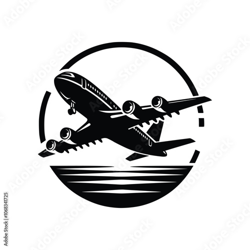 Airplane Black Vector,SVG,Airplane Svg, Airplane SCG, Travel Svg, Airplane Silhouette, Airplane Png, Aeroplane Svg, Airplane Heart Svg