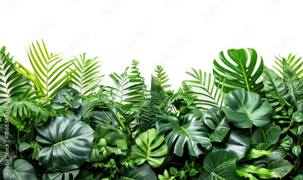 Green leaves of tropical plants bush floral arrangement indoors garden nature backdrop isolated on white background Green leaves of tropical plants bush floral arrangement indoors garden nature backdrop isolated on white background