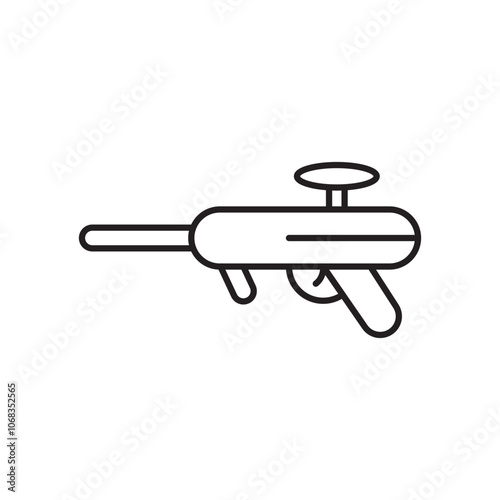 Paintball gun icon. isolated vector icon.