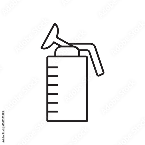 Breast pump icon. isolated vector icon.