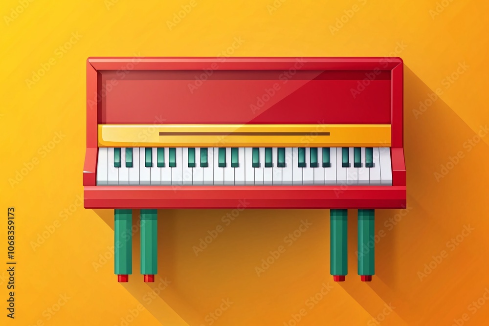 Elegant Piano Flat Icon Design for Music Themes, Ideal for Educational Materials, Websites, and Creative Projects in a Minimalist Style with Vibrant Colors and Clean Lines Elegant Piano Flat Icon Design for Music Themes, Ideal for Educational Materials, Websites, and Creative Projects in a Minimalist Style with Vibrant Colors and Clean Lines