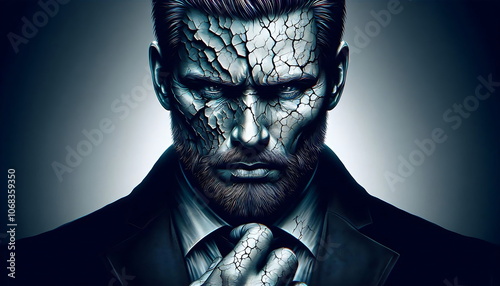 Successful Businessman, Looking to camera , city , Getting Rich, Making Money, How To, Broken Businessman, Lost Everything, How to Make Money, Cybersecurity, AI, Artificial Intelligence , 4K, 3D, Back