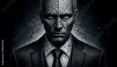 Successful Businessman, Getting Rich, Making Money, How To, Broken Businessman, Lost Everything, How to Make Money, Cybersecurity, AI, Artificial Intelligence , 4K, 3D, Background