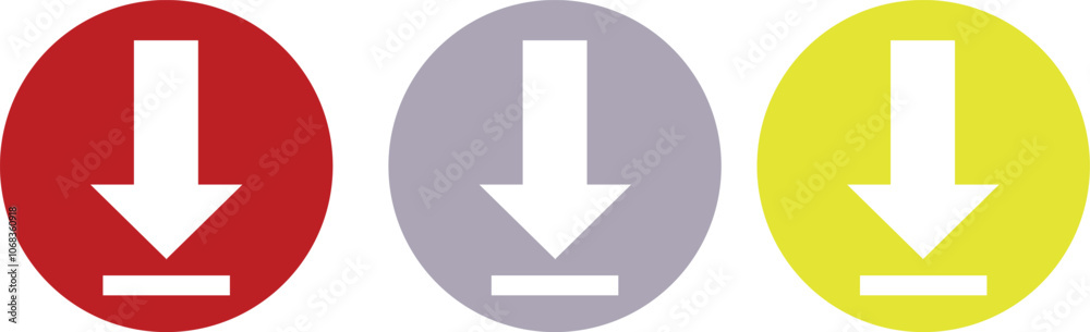 Download Button Icon Vector. Arrow Down Symbol Design. Download Button Icon Vector. Arrow Down Symbol Design.