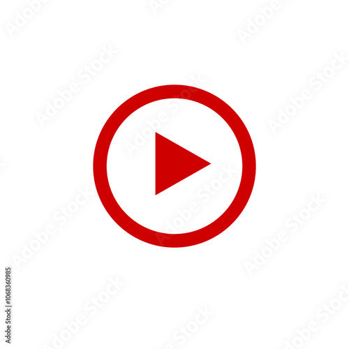 Free Download Play Button Icon in flat design on the white background. - GFXLoad