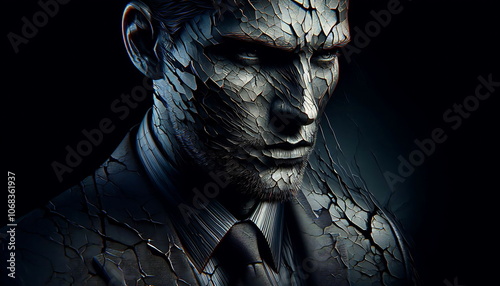 Successful Businessman, Getting Rich, Making Money, How To, Broken Businessman, Lost Everything, How to Make Money, Cybersecurity, AI, Artificial Intelligence , 4K, 3D, Background
