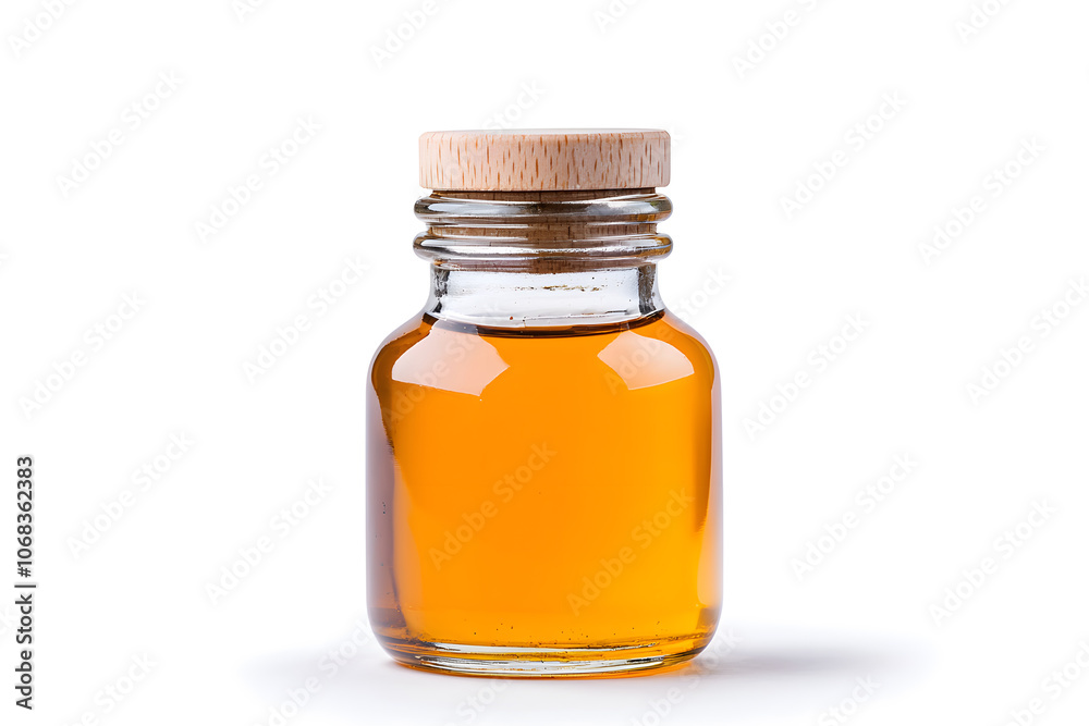 Honey jar. Honey dripping down the wooden stick isolated on a white. Honey jar. Honey dripping down the wooden stick isolated on a white.