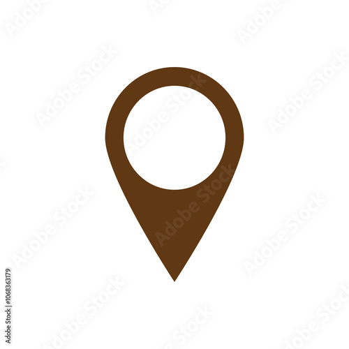 location pin icon design for digital applications and map services isolated with white background.