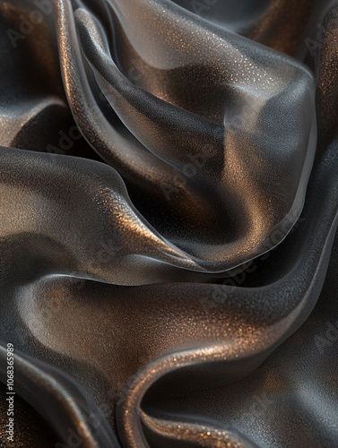 3d abstract grey swirling hologram fabric