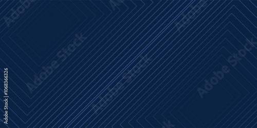 Dark blue background. Modern line stripes curve abstract presentation background. Luxury paper cut background. Abstract