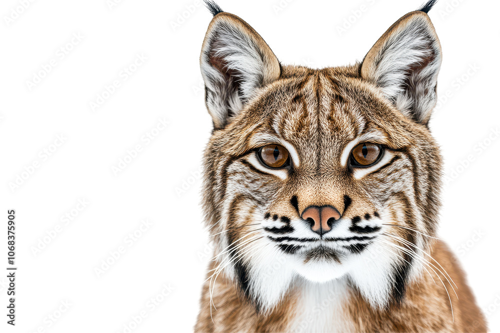Bobcat mascot looking directly at the viewer in detail Bobcat mascot looking directly at the viewer in detail