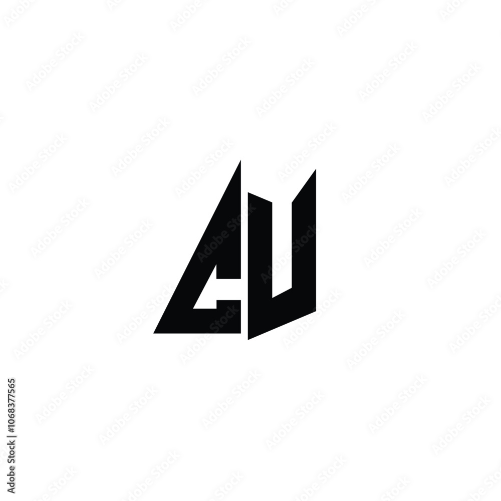 CU monogram logo design letter text name symbol monochrome logotype alphabet character simple logo CU monogram logo design letter text name symbol monochrome logotype alphabet character simple logo